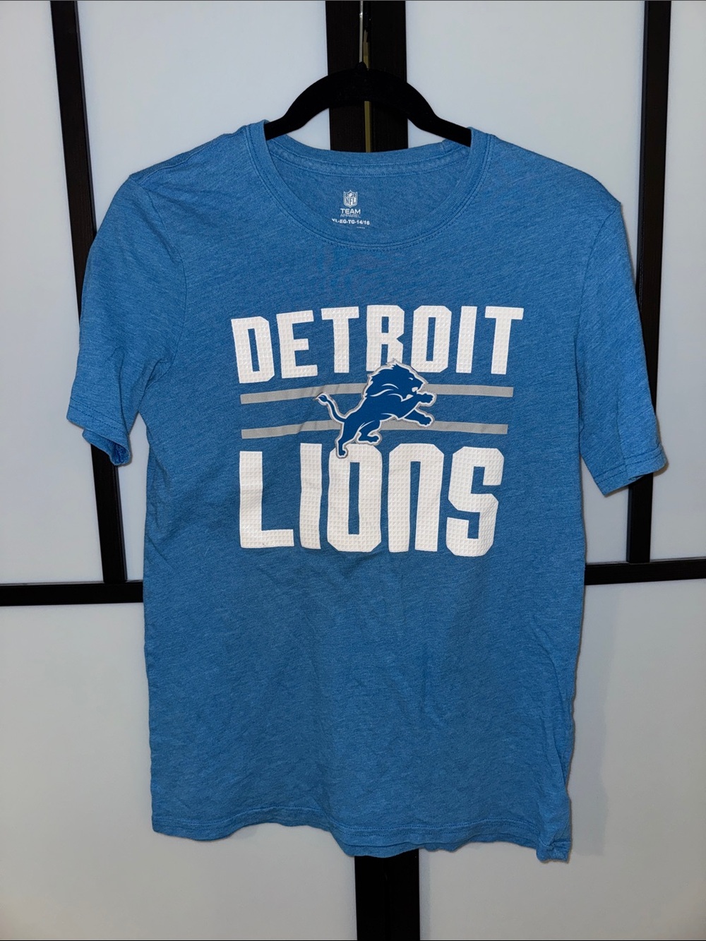Detroit Lions NFL Short-Sleeve Graphic Tee - Blue - Size Youth XL